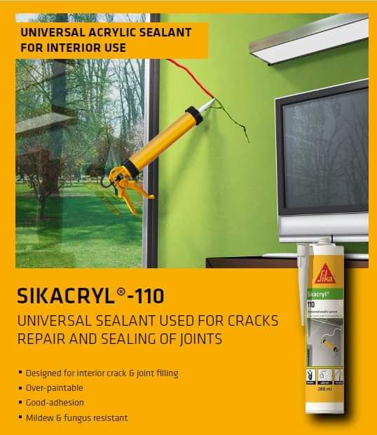 SIKACRYL -110 UNIVERSAL ACRYLIC SEALENT FOR INTERIOR CRACKS